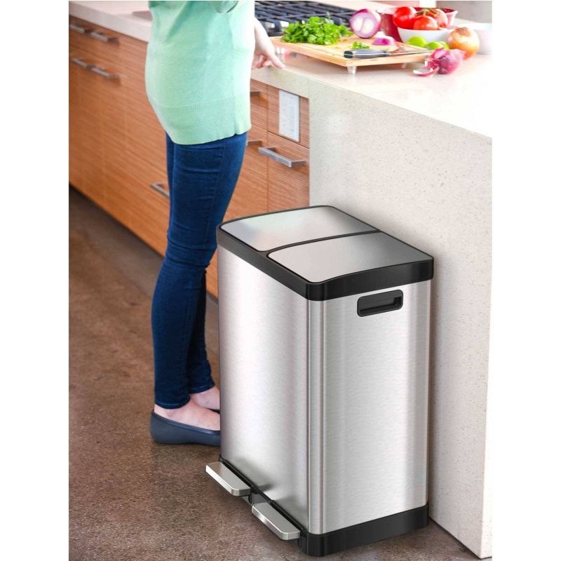 halo quality 16gal Premium SoftStep Stainless Steel Step Trash Can, 5 of 7