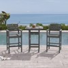 GardenJoy 3-Piece Bar Height Patio Table & Chairs Set - Outdoor Furniture for Deck, Porch, Pool - 4 of 4