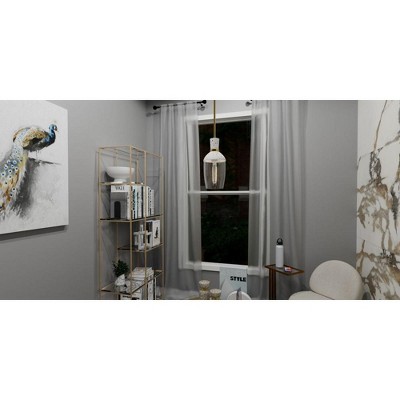 Springsteen Aged Brass and Glass Mini Pendant Light