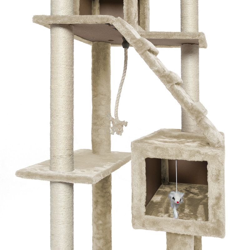 FurHaven Tiger Tough Double Decker Playground Cat Tree, 3 of 8