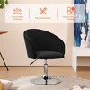 Furniliving Makeup Vanity Chair, Flexible Round-Back Accent Chair with Plated Frame, Height Adjustable Swivel Chairs for Living Room/Pub Bar - 4 of 4