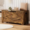 39.4" Storage Chest, Wooden Toy Storage Bench, Lift-Top Large Toy Chest with Safety Hinge for Entryway, Living Room, Bedroom - 2 of 4