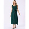 INSPIRE CHIC Women's Sleeveless Tie-Waist Knit Beach Tank Casual Maxi Dress with Pockets - 3 of 4