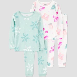 Carter's Just One You® Toddler Girls' 4pc Long Sleeve Cotton Pajama Set - 1 of 4