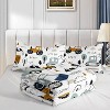 Boersma Cartoon Car Comforter Set Kids Construction Printed Bedding Set with 1 Comforter and 2 Pillowcases for Boys and Girls Bedroom All Season - 4 of 4