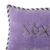 Bacati - Love Grey/Lilac Throw Pillow - 3 of 4