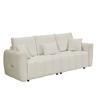 CAVINAS Sofa Chair Teddy Fabric Upholstered Lounge Chair Sofa with Pillows - 2 of 4