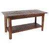 Alaterre Revive 36 in. Solid Wood Bench, 300lbs Weight Capacity, Entryway, Living Room, Storage Shelf, Rustic Industrial Home Decor, Natural - 4 of 4