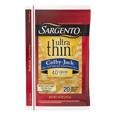 Sargento Ultra Thin Natural Colby-Jack Cheese Slices - 7.6oz/20 slices