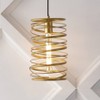 JONATHAN Y Helisa 7.25" 1-Light Modern Contemporary Iron Spiral LED Pendant - 2 of 4