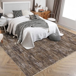 Washable Rugs for Living Room Modern Distressed Bedroom Rug Soft Large Area Rug Non Slip Throw Rugs Low Pile Stain Resistant Carpet for Dining Room - 1 of 4