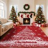 Christmas Rugs for Bedroom 5x7 Snowflake Christmas Tree Print Floor Mats with Non-Slip Backing, Foldable Thin Indoor Carpet - 2 of 4