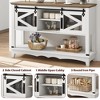 46" Entryway Table with Sliding Barn Doors, Farmhouse Console Table with Storage - 3 of 4