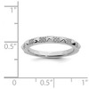 Black Bow Jewelry 2.25mm 14k White Gold 1/8 Ctw Diamond Stackable Pyramid Band - 4 of 4