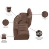 Meridian Furniture,Arc Brown Vegan Leather Modular Sofa - 3 of 4