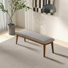 TiramisuBest 39" Velvet Upholstered Bed & Entryway Bench - Steel Legs for Multi-Room Use, Gray - 4 of 4