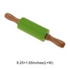 Unique Bargains Rolling Pin Small Silicone Solid Wood 1 Pc - 3 of 4