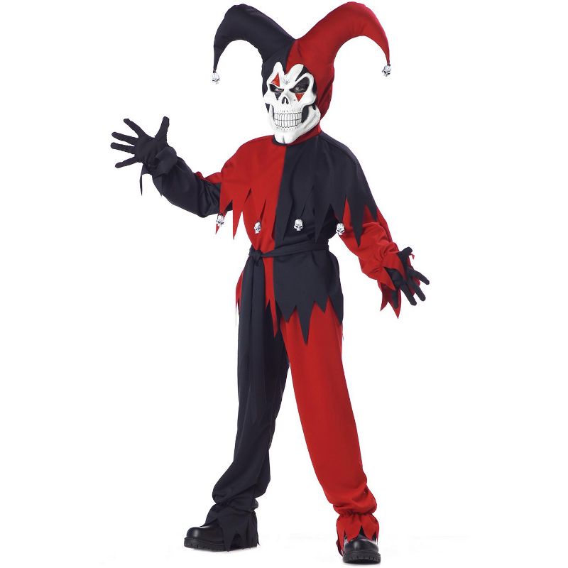 California Costumes Wicked Evil Jester Child Costume (Red/Black), 1 of 2