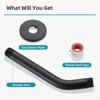 Cobbe Shower Arm with Flange and Teflon Tape, 10-Inches Wall Mounted Shower Pipe Arm Extension for Fixed Shower Head, Matte Black - 4 of 4