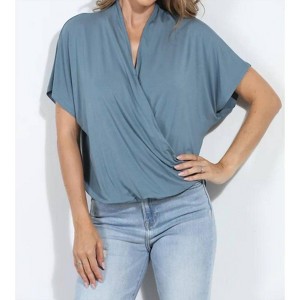 Women's Surplice Curpo Blouse - Veronica M - 1 of 4