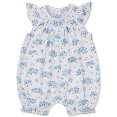 Girl Short Smocked Romper - kissy kissy