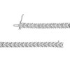 Silver 1/6 Cttw Round-Cut Diamond Chevron Wave Link Bracelet - 4 of 4