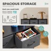 GlasFlength Decorative Storage Cabinets Tall Dresser Fabric Storage Tower ,Wood Top for Kid Room, Entryway, Nursery, Gray 39.3"*11.8"*30.3" - 2 of 4