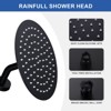 WOWOW 1-Spray Patterns with 1.8 GPM 8 in. Wall Mount Rain Fixed Shower Head in Brushed Nickel - 3 of 4