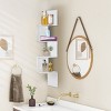 Sorbus 5-Tier Zig Zag Floating Corner Wall Bookshelf Unit – (40" Tall) for Living Room, Bedroom, Office, & More - Space-Saving Storage Solution - 4 of 4