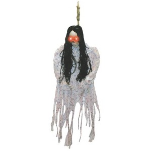 Sunstar Light-Up Skeleton in Pajamas Hanging Halloween Decoration -  36 in x 33 in x 3 in - Gray - 1 of 1