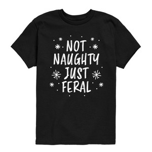 Boys' - Instant Message - Not Naughty Just Feral Short Sleeve Graphic T-Shirt - 1 of 4