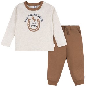 Gerber Toddler Boys' 2-Piece Top and Jogger Set - 1 of 4