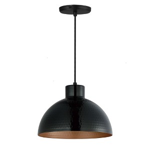 Maxim Lighting Rockport 1 - Light Pendant in  Black/Antique Copper - 1 of 4