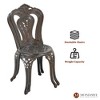 CLIHOME Cast Aluminum Bistro Outdoor Chairs(Set of 2) - 4 of 4