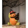 Bethany Lowe 5.0 Inch Seated Pumpkin Head Witch Bottle Brush Tree Pumpkin Pumpkin Figurines - 3 of 3