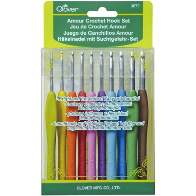 Bright Creations 13 Pack Aluminum Crochet Hooks & Needles Set with  Ergonomic Handles & 2mm-10mm Hook Sizes for Knitting