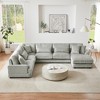 129" Oversized Corduroy U-Shaped Sectional Sofa with Chaise Lounge, 4 Throw Pillows & 3 Lumbar Pillows - 2 of 4