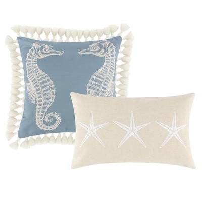 Greenland Home Fashions 1810ADECP Atlantis Decorative Pillow Set , 12x20 Inch