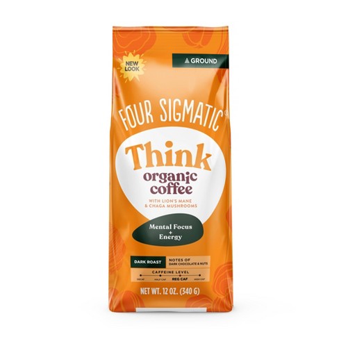 Four Sigmatic Think With Lion's Mane And Chaga Pod Medium Dark Roast Coffee  - 10ct : Target