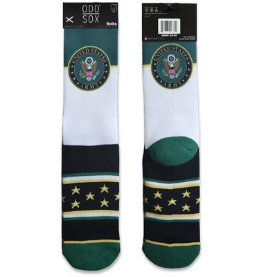 Odd Sox, United States Army, Military, Novelty Crew Socks, Patriot