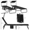 NicBex Folding Chaise Lounge Chair with Canopy Shade Set of 2, Reclining Back, Steel Frame, Side Pocket for Beach, Yard, Patio - 4 of 4