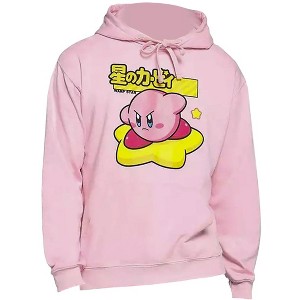 Nintendo Men's Kirby Warp Star Mad Face Design Graphic Print Hoodie - 1 of 3