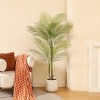 DR.Planzen Faux Palm Trees with Oval White Planter, Pre Potted Fake Greenry Palm Tree for Home Decor - 4 of 4