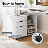 NicBex Multi-Functional File Cabinet with 3 Drawers and Open Shelves Wooden Texture Under Desk Storage Filing Cabinet for Home, Office, White - 3 of 4