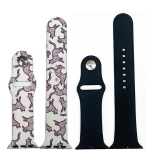 Olivia Pratt 2 Pack Printed and Solid Apple Watch Band - 1 of 4