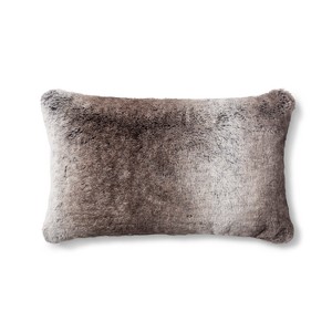Neutral Faux Fur Lumbar Pillow - Fieldcrest