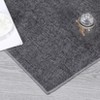 Modern Solid‑Textured 8x10 Washable Rug – Minimalist, Non‑Slip Low Pile Foldable Indoor Area Rug for Under Dining Table, Office，Dark Gray - 2 of 4