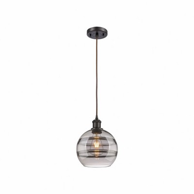 Rochester - 1 Light Cord Hung Mini Pendant In Industrial Style-9.88 Inches Tall and 8 Inches Wide