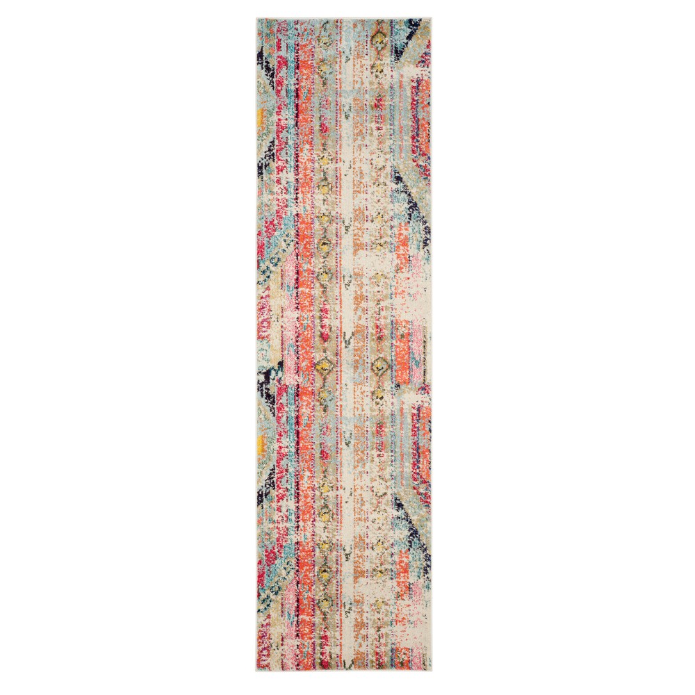 2'2inx10' Runner Bridget Geometric Loomed Accent Rug Multi - Safavieh