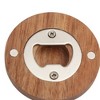 Unique Bargains Bottle Opener Magnetic Acacia-Wood Round Magnet Wood Brown 2.56"x0.51" 1 Pcs - 4 of 4